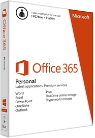 Microsoft Office 365 Personal Multi 32/64-bit 1 Year Subscription Electronic Licence