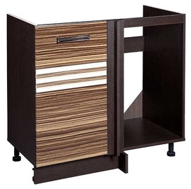 DaVita Rio 16.52 Kitchen Bottom Corner Cabinet Under The Sink Wenge Oak/Brown