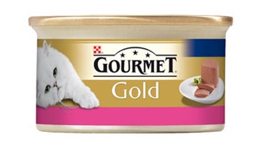 Konservuotas ėdalas katėms Gourmet Gold, su jautiena, 85 gr