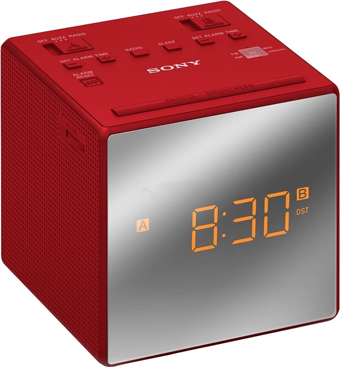 Радио-будильник Sony, красный