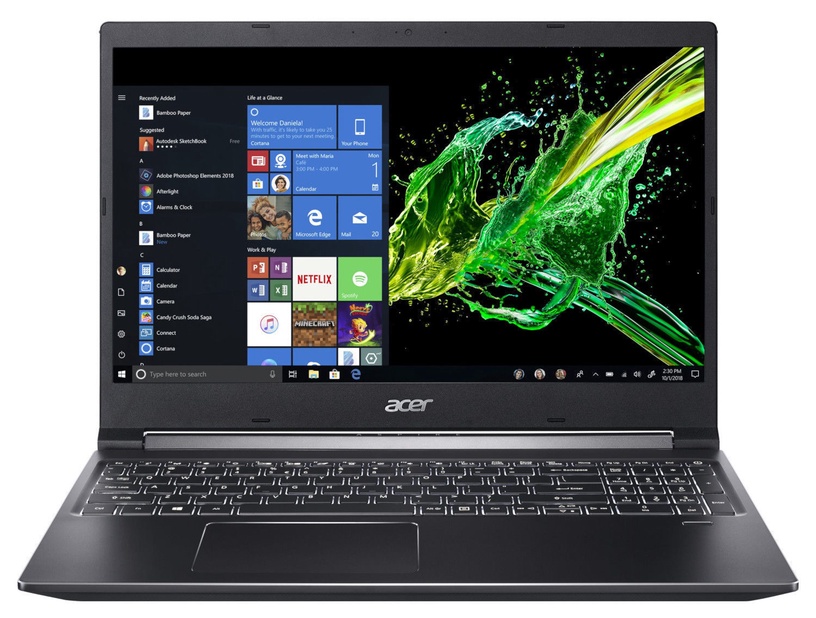 Sülearvuti Acer Aspire 7 NH.Q5SEL.004, Intel® Core™ i5-9300H, 8 GB, 256 GB, 15.6 ", Nvidia GeForce GTX 1050, must