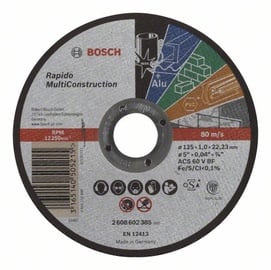 Lõikeketas Bosch, 125 mm x 1 mm x 22.23 mm