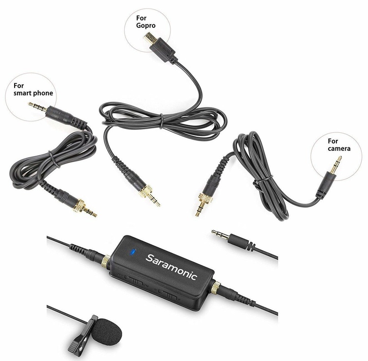 Adapteris Saramonic LavMic Audio Adapter With Lavalier Microphone