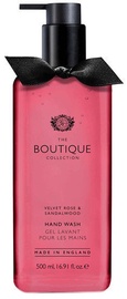 Šķidrās ziepes The English Bathing Company Boutique Velvet Rose & Sandalwood, 500 ml
