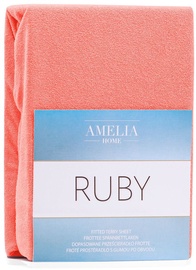 AmeliaHome Ruby Frote Bedsheet 100-120x200 Coral 46