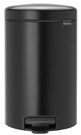Мусорный бак Brabantia NewIcon с педалью, 20 л, пластиковое внутреннее ведро, Matt Black