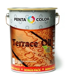 Eļļa tungas koka terasēm tumši brūna 3,5+1l (pentacolor)