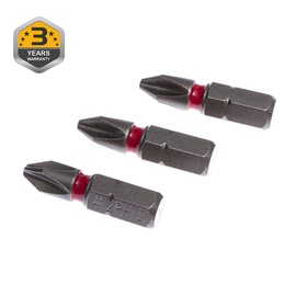 Биты для ударной отвертки Forte Tools BT03I, PH2, 25 мм, 3 шт.