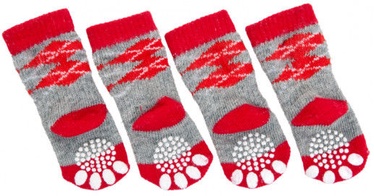 Karlie Flamingo Doggy Socks M Red/Grey