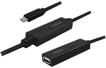 Adapter Logilink USB-C M To USB AF, must, 15 m