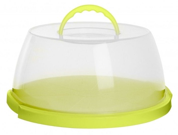 Plast Team Cake Box With Handle 32x32x14.9cm Green