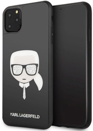 Karl Lagerfeld Iconic Glitter Karl's Head Back Case For Apple iPhone 11 Pro Max Black