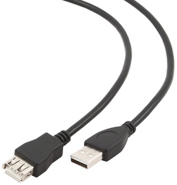 Laidas Gembird USB Extension USB 2.0 A male, USB 2.0 A female, 1.8 m, juoda