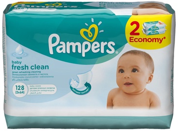 Pampers Fresh Clean Wipes 2x64pcs