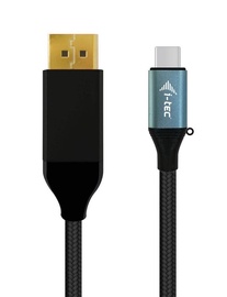 Adapteris i-Tec USB-C DisplayPort 4K/60Hz USB-C 3.1 male, Displayport 1.2 male, 1.5 m, juoda