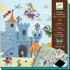 Djeco Stop Create Stpories Knights Stamps Patterns And Stencils