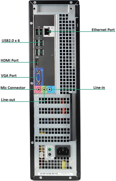 Stacionarus kompiuteris Dell OptiPlex 3010 RM8763WH, atnaujintas Intel® Core™ i5-3570 Processor (6 MB Cache), Intel HD Graphics 2500, 8 GB, 1960 GB