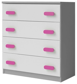 Kumode Idzczak Meble Smyk II 02 4S Grey/Pink