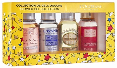 L´Occitane Roses Et Reines Silky Shower Gel 75ml + 75ml Almond Shower Oil + 75ml Lavender Shower Gel + 75ml Cherry Blossom Bath & Shower Gel