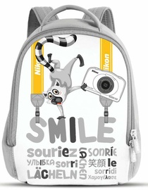 Nikon Smile Backpack For W100 Camera White/Gray