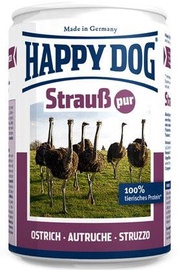 Mitrā barība (konservi) suņiem Happy Dog, strausa gaļa, 0.4 kg