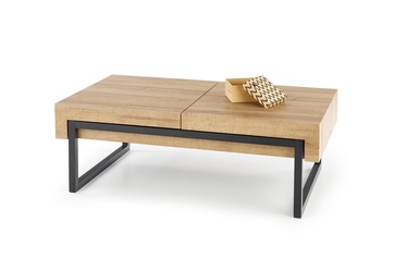 Kafijas galdiņš Halmar Clara, melna/ozola, 1100 mm x 600 mm x 380 mm