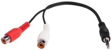 Natec Cable RCA x2 to Jack Black, 0.2 m