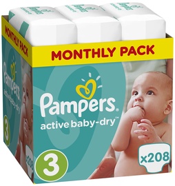 Pampers Active Baby-Dry S3 208