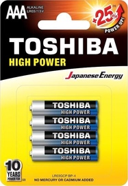 Toshiba High Power AAA Alkaline Battery 4x