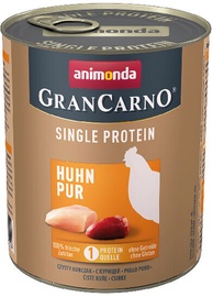 Mitrā barība (konservi) suņiem Animonda GranCarno Single Protein, vistas gaļa, 0.8 kg