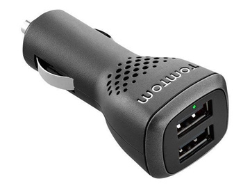 TomTom High-Speed Dual Charger Car Power Adapter Black
