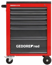 Коробка Gedore Tool Trolley 6 Drawers, черный/красный