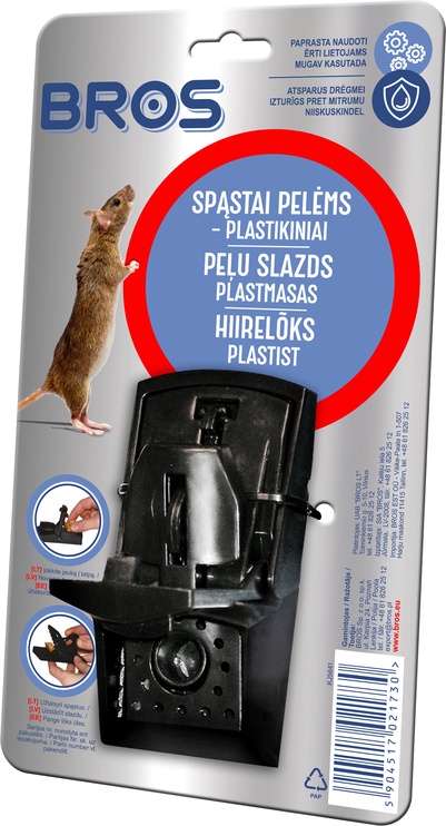 Slazds pelēm un žurkām Bros Plastic Rodent Trap