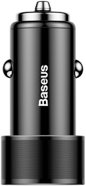 Baseus Small Screw Dual USB Car Charger 3.4A + USB Type-C Cable 1m Black