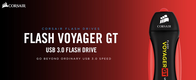 USB-накопитель Corsair Flash Voyager GS, черный/красный, 1 TB