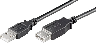 Удлинитель Goobay USB 2.0 USB 2.0 A female, USB 2.0 A male, 3 м, черный