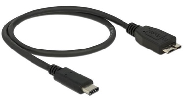 Laidas Delock USB 3.1 C male, Micro USB 3.1 B male, 0.5 m, juoda