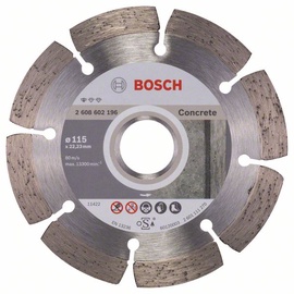 Griešanas asmens Bosch, 115 mm x 22.23 mm x 1.6 mm
