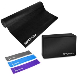 Фитнес-комплект Spokey Mantra 928924 9444009, черный/фиолетовый/голубой, 173 см x 61 см x 0.4 см