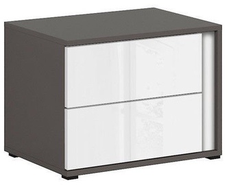 Naktinis staliukas Black Red White Graphic Right White/Wolfram Grey