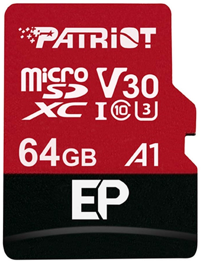 Mälukaart Patriot, 64 GB, 90 Mb/s - 80 Mb/s