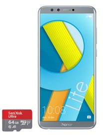 Huawei Honor 9 Lite 32GB Dual Glacier Grey with SanDisk 64GB MicroSD Card