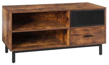 TV galds Songmics, brūna/melna, 1100x400x550 mm