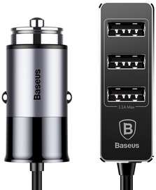 Baseus Enjoy Together 4x USB Car Charger 1.5m Grey
