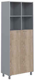 Skyland Offix New Office Cabinet OHC 87.6 Light Sonoma Oak/Metallic