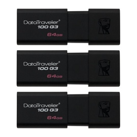 Kingston DataTraveler 100 G3 64GB Pack of 3