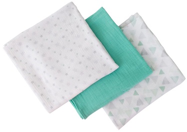 Summer Infant SwaddleMe Muslin Blankets 3pcs Triangles & Stars