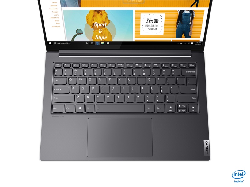 Sülearvuti Lenovo Yoga Slim 14ITL5, Intel® Core™ i7-1165G7, 16 GB, 512 GB, 14 ", Intel Iris Xe Graphics, must