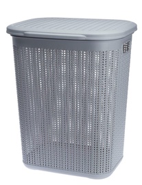 Galicja Willow Laundry Basket Light Grey 50l