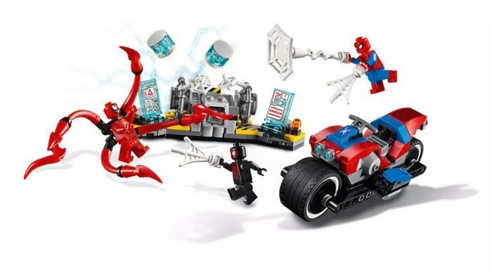 spiderman bike lego